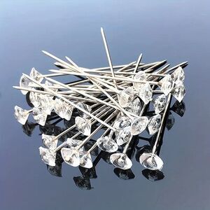 100pcs Crystal Floral Elegant Corsage And Boutonniere Pins